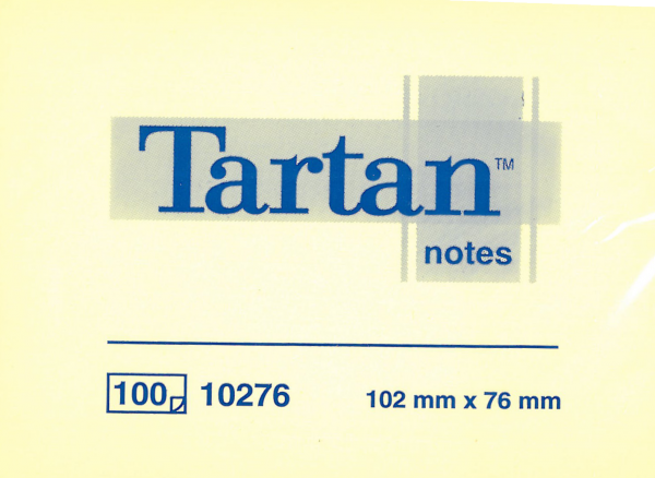 Tartan 10276 Notes Haftnotizen, 102 x 76 mm, hellgelb