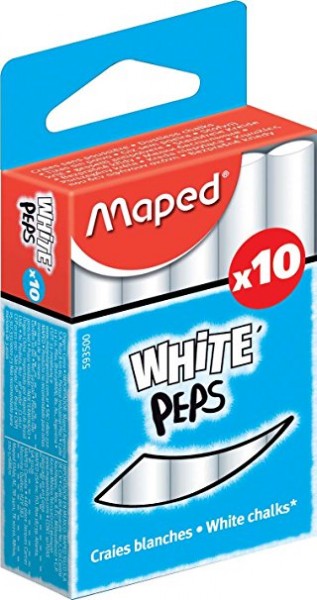 Maped Wandtafelkreide WHITE'PEPS, rund, weiß