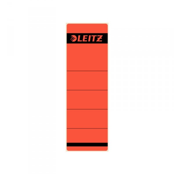 LEITZ Ordnerrücken-Etikett, 61 x 192 mm, kurz, breit, rot (1642-00-25)